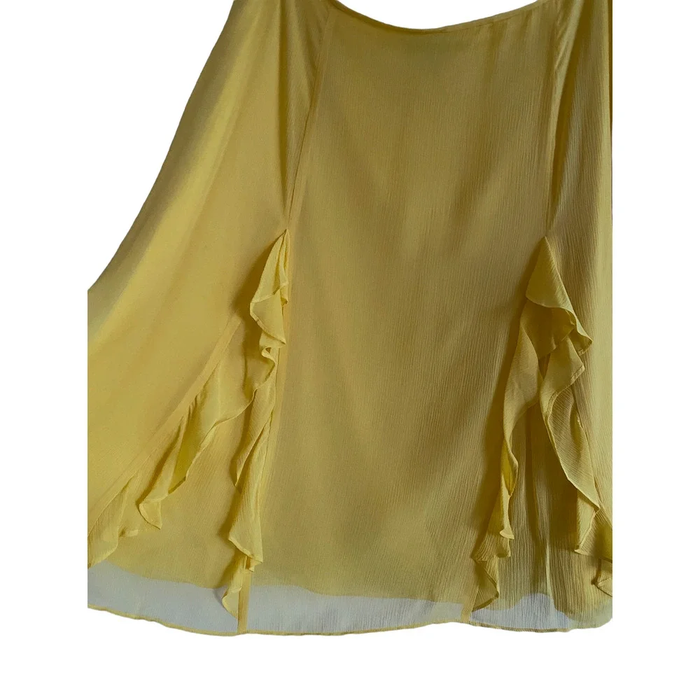 St. John Yellow Ruffle Skirt - Picture 3 of 5